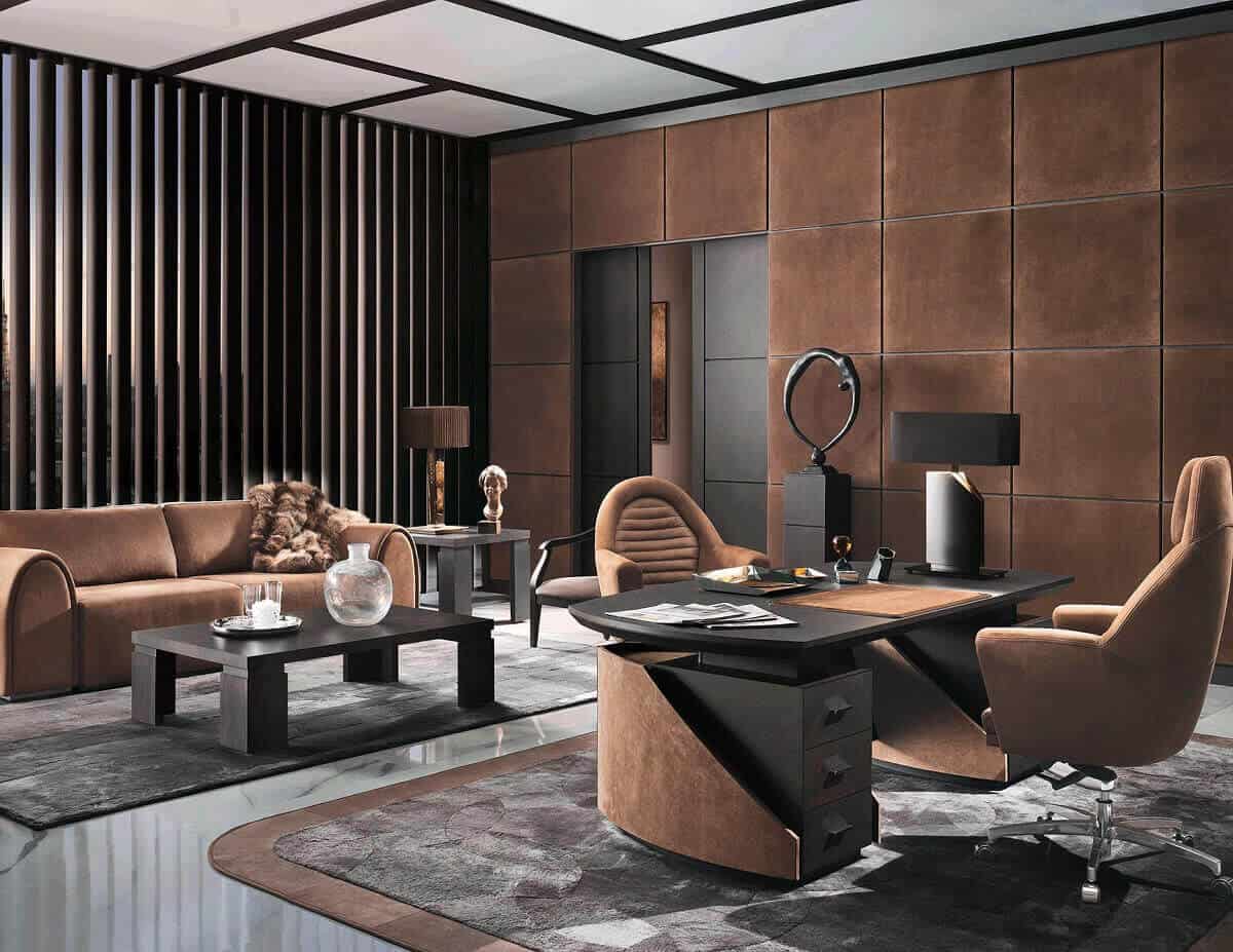 Thiết kế nội thất phòng làm việc giám đốc vintage
