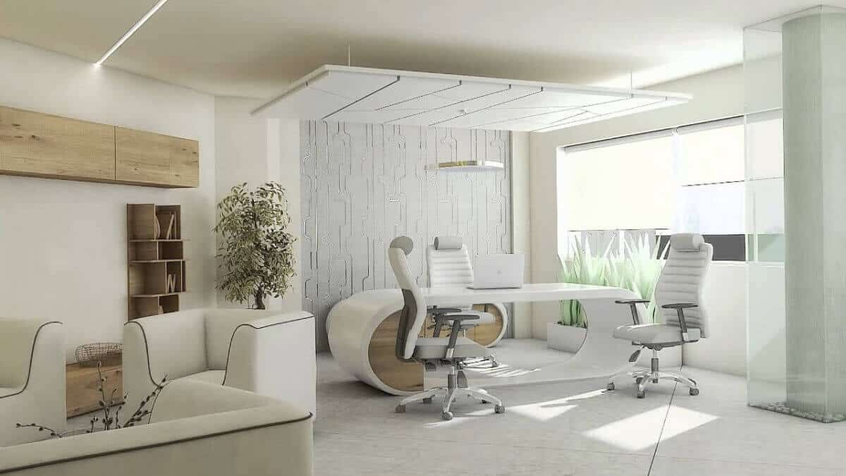Mẫu thiết kế phòng làm việc giám đốc Scandinavian