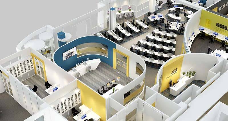 thiết kế quầy lễ tân đẹp