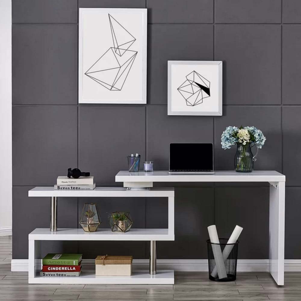 Giá sách ở dưới mặt bàn 