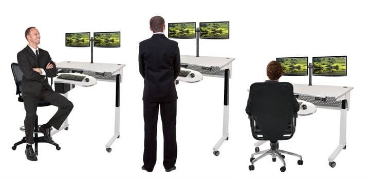 Chú ý điều chỉnh giữa 2 tư thế ngồi và đứng