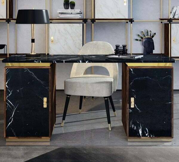 bàn làm việc sang trọng lấy nguồn cảm hứng từ bàn Lasdun