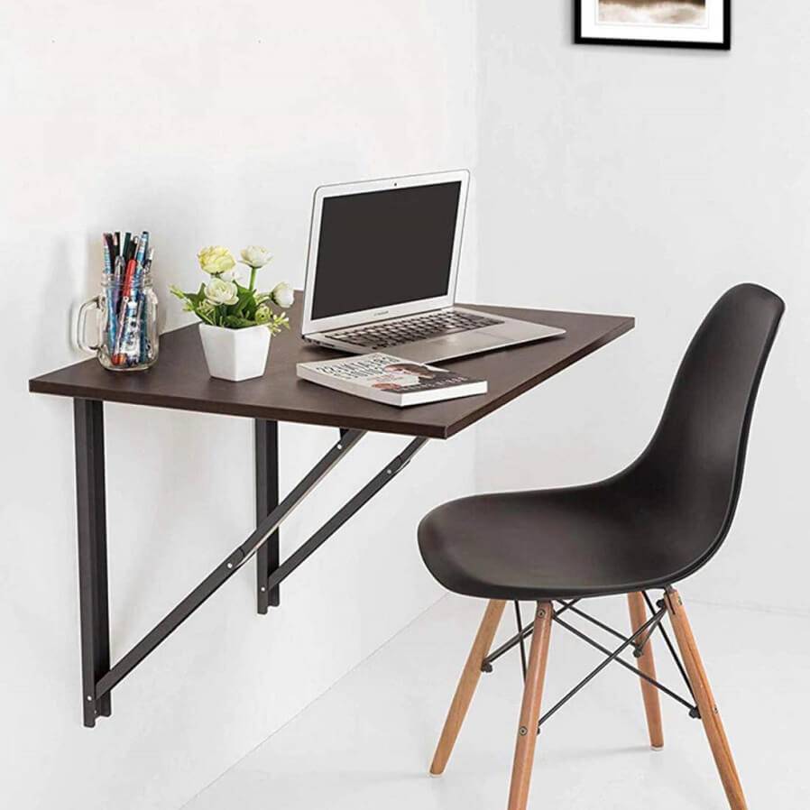 Bàn làm việc treo tường thích hợp với những không gian tối giản
