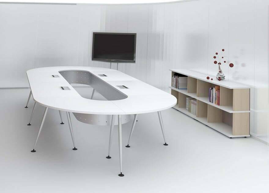 Bàn họp oval góp phần tăng khả năng kết nối và tương tác trong cuộc họp