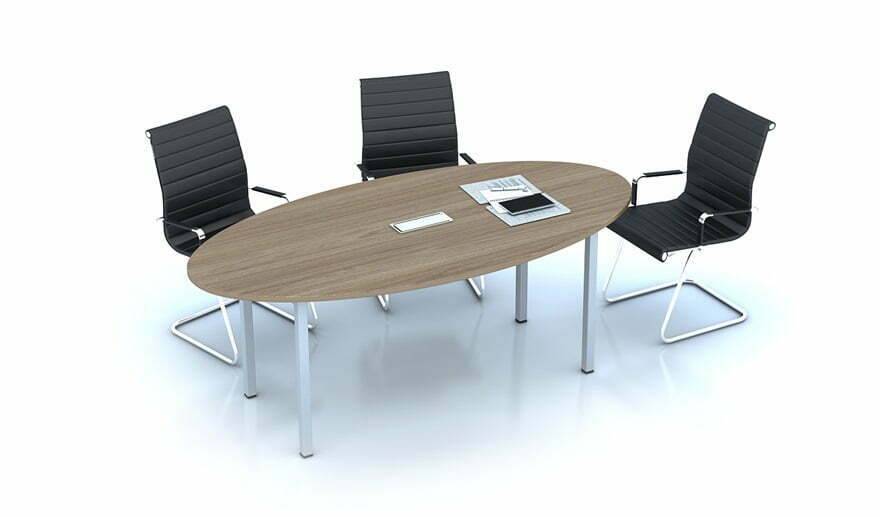 Mẫu bàn họp 6 đến 8 người hình oval