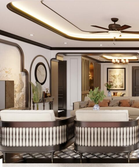 Nội thất biệt thự cao cấp phong cách Indochine